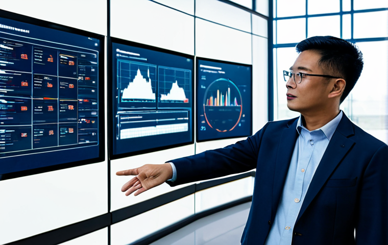 A professional industrial engineer, fully clothed in a modest business casual attire, stands in a modern, brightly lit factory control room. Large screens behind him display real-time production data and AI-driven analytics dashboards. He is gesturing towards a screen, interacting with an AI interface. The environment reflects high-tech manufacturing with clean, well-maintained machinery visible in the background through a large glass partition. The setting is a Malaysian factory, appropriate content, safe for work, perfect anatomy, correct proportions, natural pose, well-formed hands, proper finger count, natural body proportions, professional photography, high quality, family-friendly.